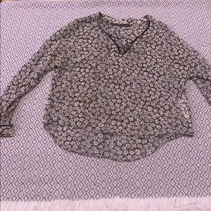 Zara gentle used Floral Black and White Women's Top Size:XS Morroco